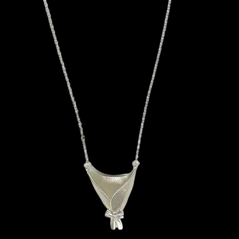 Stainless Steel Flower Bouquet Necklace